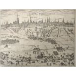 Braunschweig. Sechs Ansichten. a) "Statt Braunschwich". Kupferstich von Georg Keller, 1615. 19,7 x