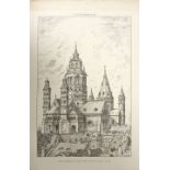 Mainz. Grundriss u. vier Ansichten. a) "Mayence." Kupferstich von H. van Loon, um 1700. 20,0 x 28,