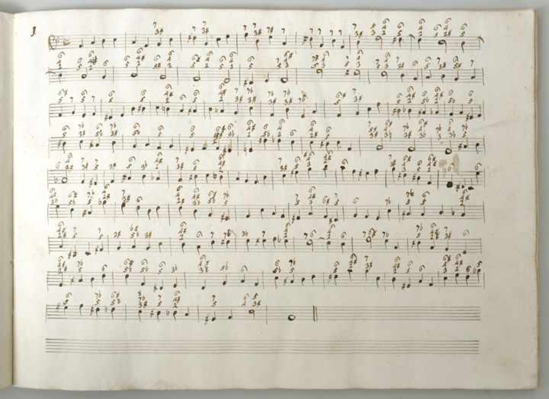 Kleines Notenbüchlein. 1817. Handschriftliches Notenbuch im Quartformat (quer) mit 64