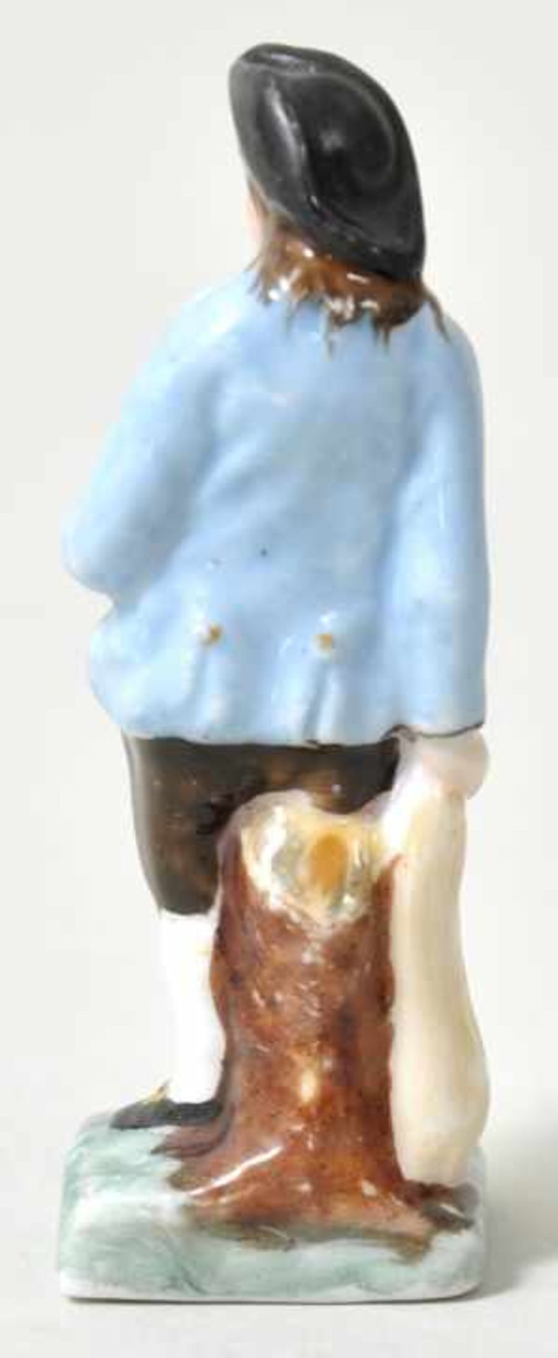 Miniaturfigur Bauer mit Sack, Ludwigsburg, 18. Jh. Porzellan, polychrom gefasst. Aus der Serie " - Bild 2 aus 2