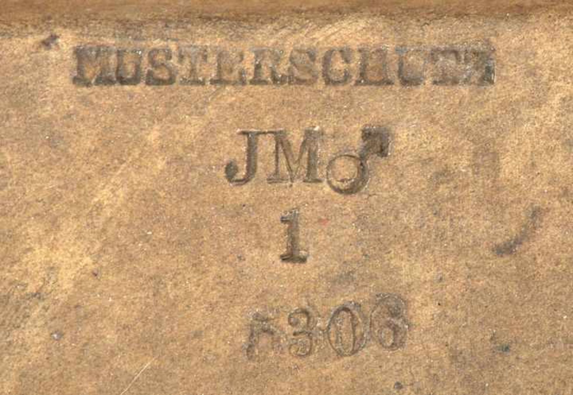 Wandteller, Aussig (Usti n. L. ), Johann Maresch, um 1890 Siderolith, Randmontierung Messing, - Image 4 of 4