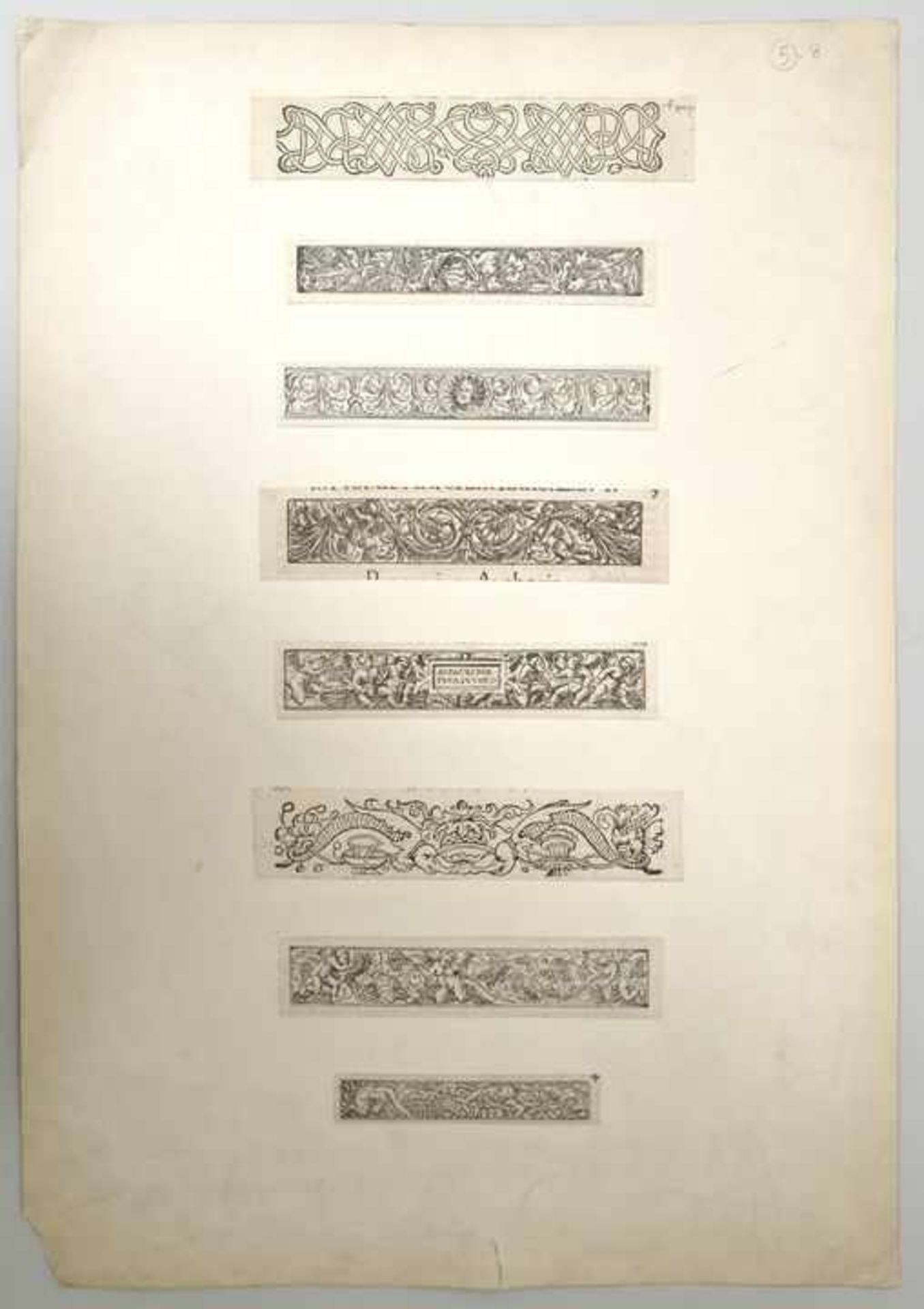 Initiale und Bordüren. 13 Blatt. Konvolut von zahlreichen kleinformatigen Initialen (teils - Bild 2 aus 4