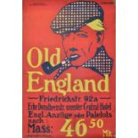 Lindenstaedt, Hans. 1874-1928 Plakat "Old England - Englische Anzüge oder Paletots nach Mass".