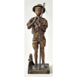 Lavergne, Adolphe-Jean. Paris ca. 1860-1890 "Pêcheur" (Junge mit Angelrute). Bronze, patiniert,
