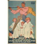 Gruner, Erich. 1881-1966 Plakat "Weiße Woche/ Gebrüder Ury". 1909. Farblithografie, Druck Moritz