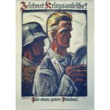 Dettmann, Ludwig. 1865-1944 Plakat "Zeichnet Kriegsanleihe! Für einen guten Frieden". Ca. 1915.