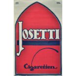 Lüdke, Erich Reklameplakat "Josetti Cigaretten". Ca. 1920. Farblithografie, Druck von Kunstanstalt