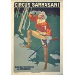Moos, Carl. 1878-1959 Plakat "Circus Sarrasani/ Direktor Hans Stosch-Sarrasani als Wildwestschütze".