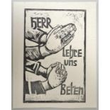 Schubert, Otto. 1892 Dresden - 1970 9 Bll. Darstellungen zu Bibelzitaten, Altem und Neuem Testament: