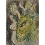 Chagall, Marc. 1887 Witebsk - 1985 Paul de Vence Paradies - Der grüne Esel. Aus: Bibel II.