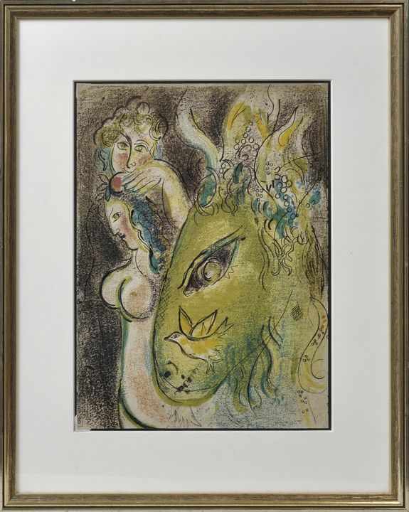 Chagall, Marc. 1887 Witebsk - 1985 Paul de Vence Paradies - Der grüne Esel. Aus: Bibel II. - Image 2 of 2
