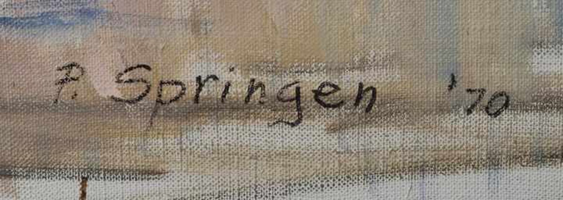 Springen, Phyllis J. Lebt in Alabama Stillleben mit Begonie. 1970. Öl auf Leinwand, re. u. sign. und - Bild 2 aus 2