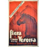 Unbekannter italienischer Künstler, 1. H. 20. Jh. Plakat "fiera Verona 12-20. März 1933" (