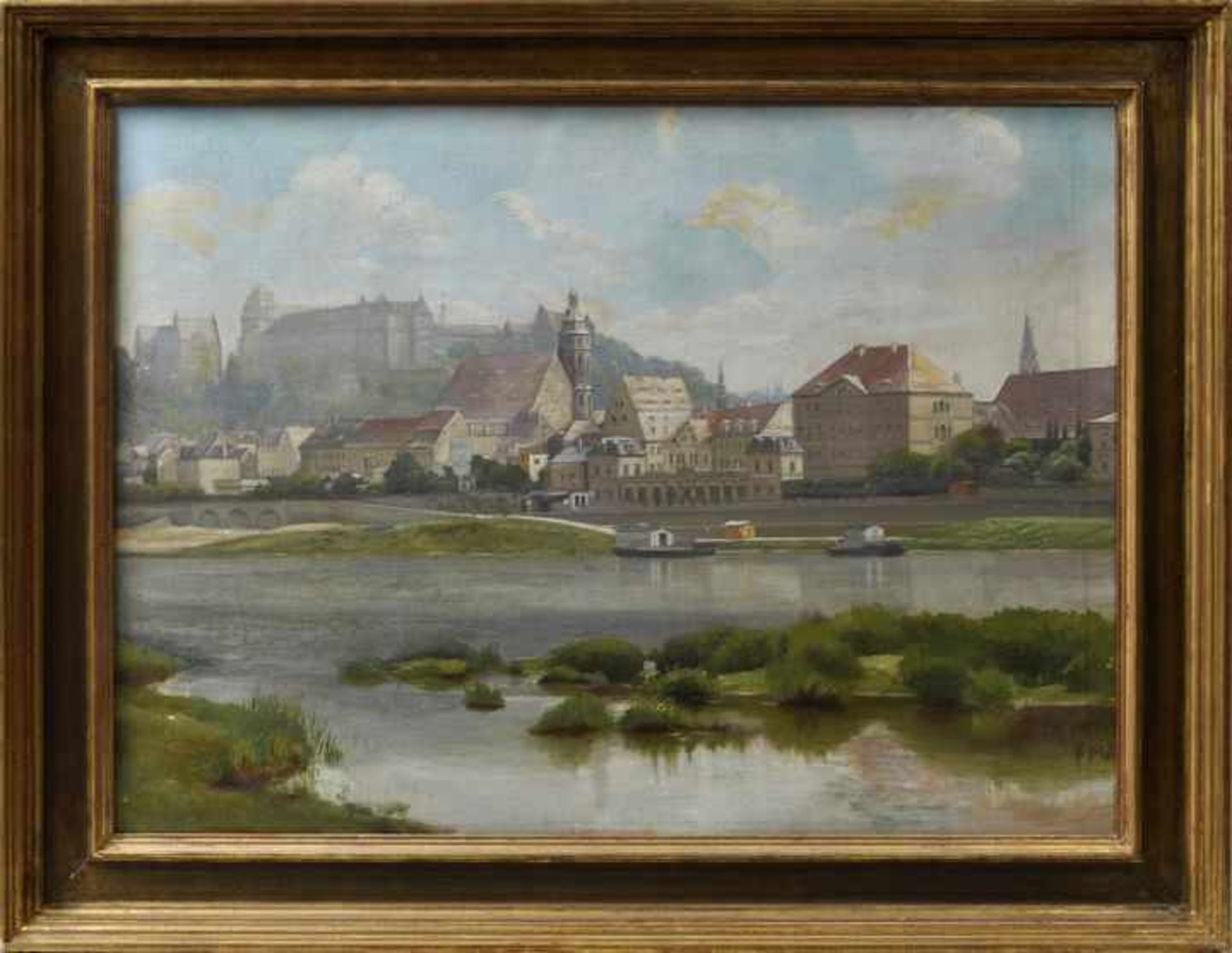 Anders, Ferdinand Max. 1873 Jänkendorf bei Niesky-1946 Dresden Ansicht von Pirna mit Festung - Bild 2 aus 3