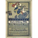 Moser, Mohn Plakat "Kinderhilfstag 1906". Farblithografie, Druck Schön & Maison München. Großer