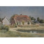 Streitenfeld, Ludwig. 1849 Wien-1930 Eisenach Ansicht von zwei Fachwerkhäusern in Carlshof (