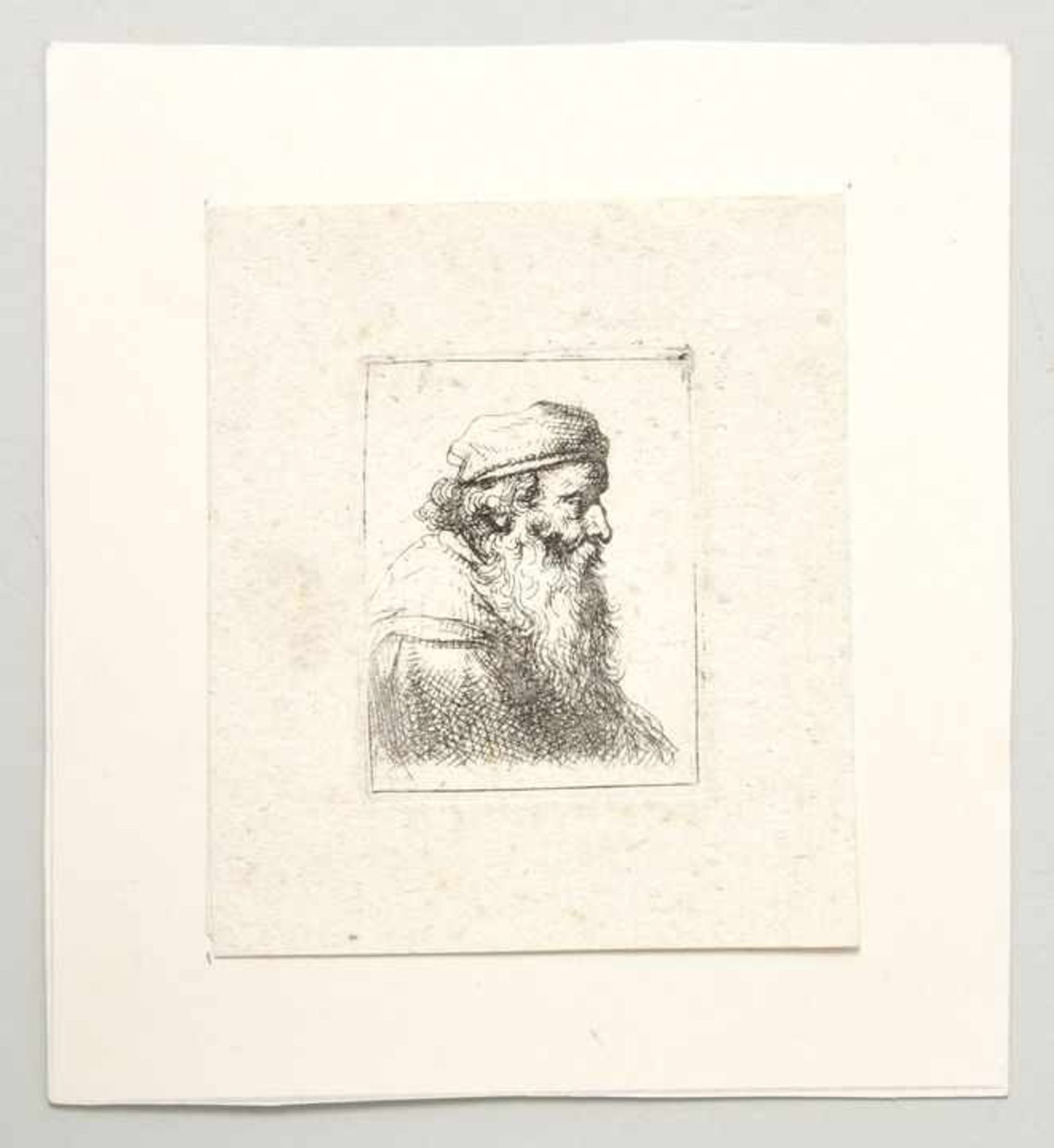 Konvolut Druckgrafik 17. Jh., 4 Bll. a) Rembrandt Harmensz. van Rijn (1606 Leiden -1669 - Bild 2 aus 3