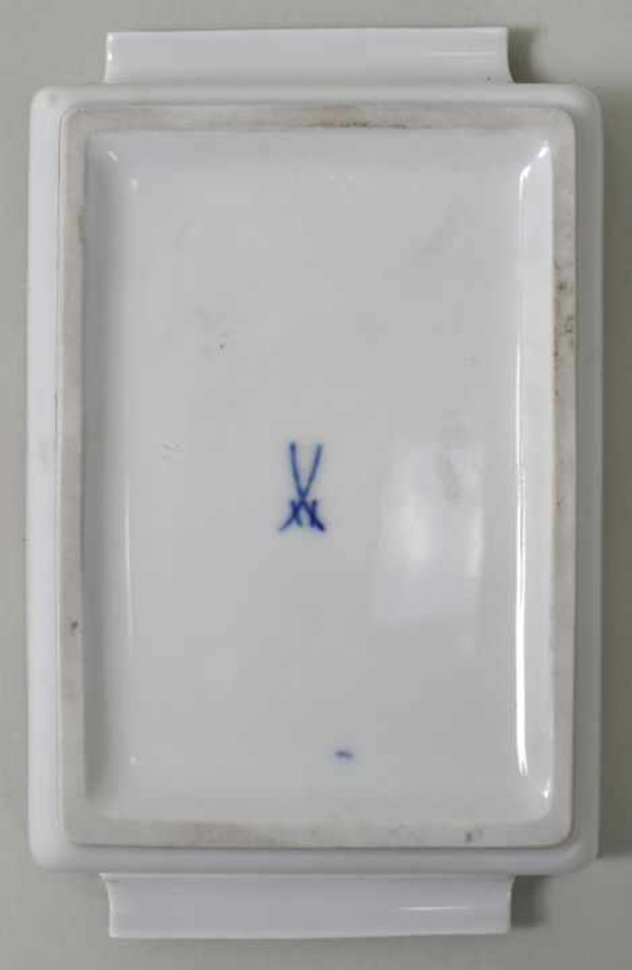 Zigarettendose, Meissen, 2. H. 20. Jh.Rechteckige Form, Dekor Mingdrache in Grün, eisenrot - Bild 2 aus 2