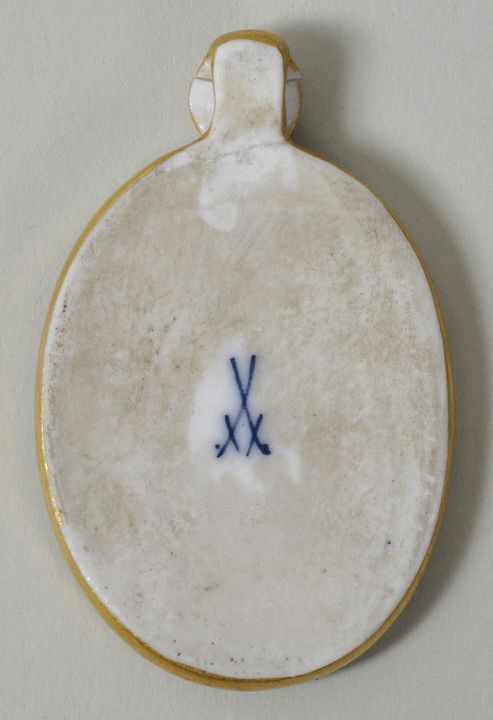 Porzellanmedaille des Männerbundes Schlaraffia Meissen, Meissen, 1. Drittel 20. Jh.Entwurf wohl - Bild 2 aus 2