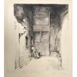 Meid, Hans"Aus Florenz (Loggia del Vasari)". 1913. Radierung/ Kaltnadel und Grabstichel auf