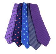 Turnbull & Asser, two silk ties, one with flower motif, the other with tear drop design; Boggi, a