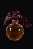 Lalique, Flacon Collection, Envol, 2011, a clear and red glass scent bottle, limited edition no.