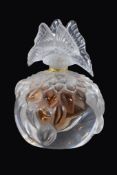 Lalique, Flacon Collection, Butterfly, 2003, a clear and frosted glass scent bottle, limited