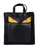 Fendi, a Monster Creature tote handbag, with double flat leather handles, metal monster eyes and a