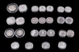 Europe, silver proof coins issued for the Millennium, comprising: Armenia (2); Austria (2);