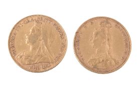 Victoria, Sovereigns (2) 1890S, 1898S. About very fine (2)