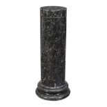 A faux green serpentine marble scagliola pedestal, early 20th century, with revolving top and