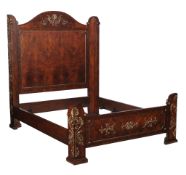 A mahogany and gilt metal mounted double bed frame, by Theodore Alexander, of recent manufacture,