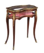 A kingwood and gilt metal mounted bijouterie table , in Louis XV style, early 20th century, of