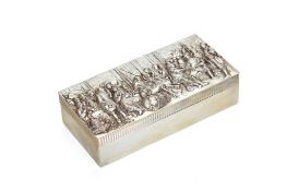 A Dutch silver rectangular jewellery box, maker's mark HH (not traced), 1814-1953 2nd standard (.