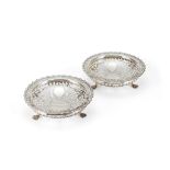 A pair of Edwardian silver sweet dishes, by James Dixon & Son, Sheffield 1903 and 1904, one over