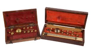 A Sykes Hydrometer, in a fitted mahogany case by Gaskell & Chambers, Birmingham, late 19th century,