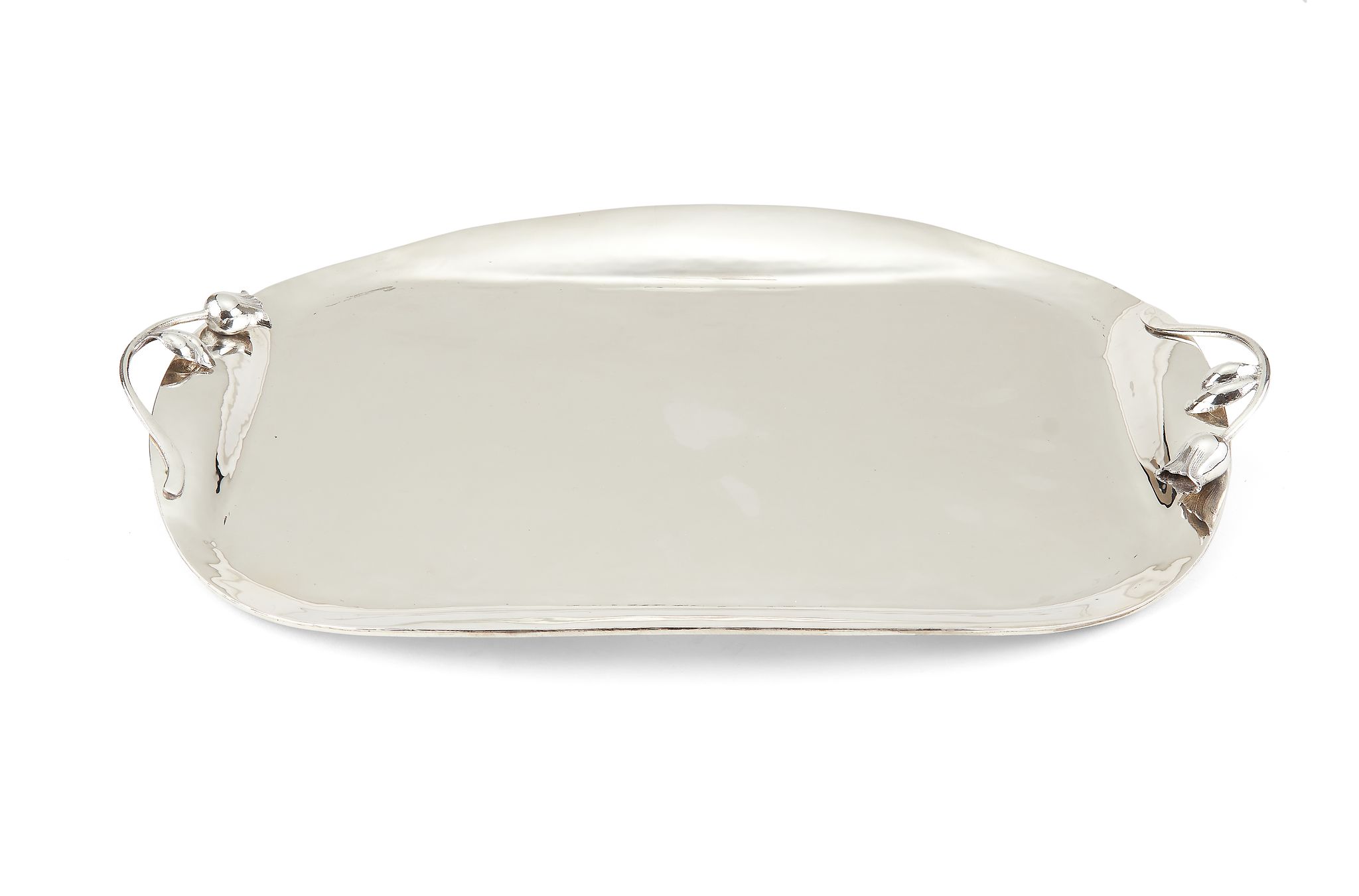 A Turkish silver coloured oblong tray by Melda, stamped Spedal 925 Melda , late 20th century, with