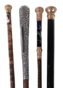 An Indian silver mounted walking stick (concealed sword stick), Kutch, circa 1890