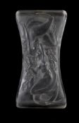 Lalique, Rene Lalique, Deux Sirenes Couchees, Face a Face, a frosted glass blotter (buvard), 17cm