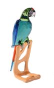 Swarovski, Birds of Paradise Collection, Macaw, a chrome plated and coloured crystal model of a