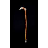 Lotus Arts de Vivre, a silver coloured cloven hoof staff, stamped 925 with maker's mark, the