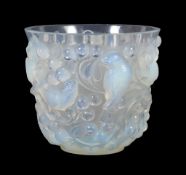 Lalique, Rene Lalique, Avallon, an opalescent glass vase, wheel engraved mark and No. 986 ,