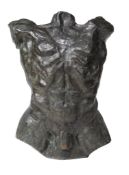 δ Hubert Yencesse (French, 1900-1987), a patinated bronze male torso, signed in the maquette,