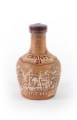 Grants Whisky (Aged 21 years) Presented in ceramic decanter 43% ABV 1 low fill 2 bts