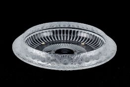 Lalique, Cristal Lalique, Marguerites, a clear and frosted glass bowl, engraved mark, 34cm diameter