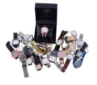 A collection of assorted watches, to include examples by Accurist, Casio, Guess, Sekonda and