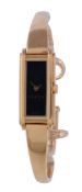 Gucci, ref. 109, a lady's gold plated bracelet wristwatch, no. 12208484, circa 2010, quartz