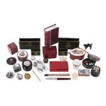 Ω A collection of objects, mainly 20th century, including: a Victorian mother of pearl and