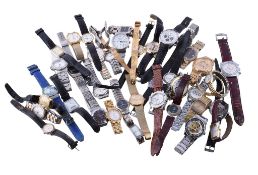 A collection of wristwatches, to include examples by Guess, Ingersoll, Maurice Lacroix, Seiko,