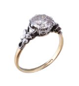 A diamond ring, the brilliant cut diamond, estimated to weigh 1.40 carats, in a claw setting,